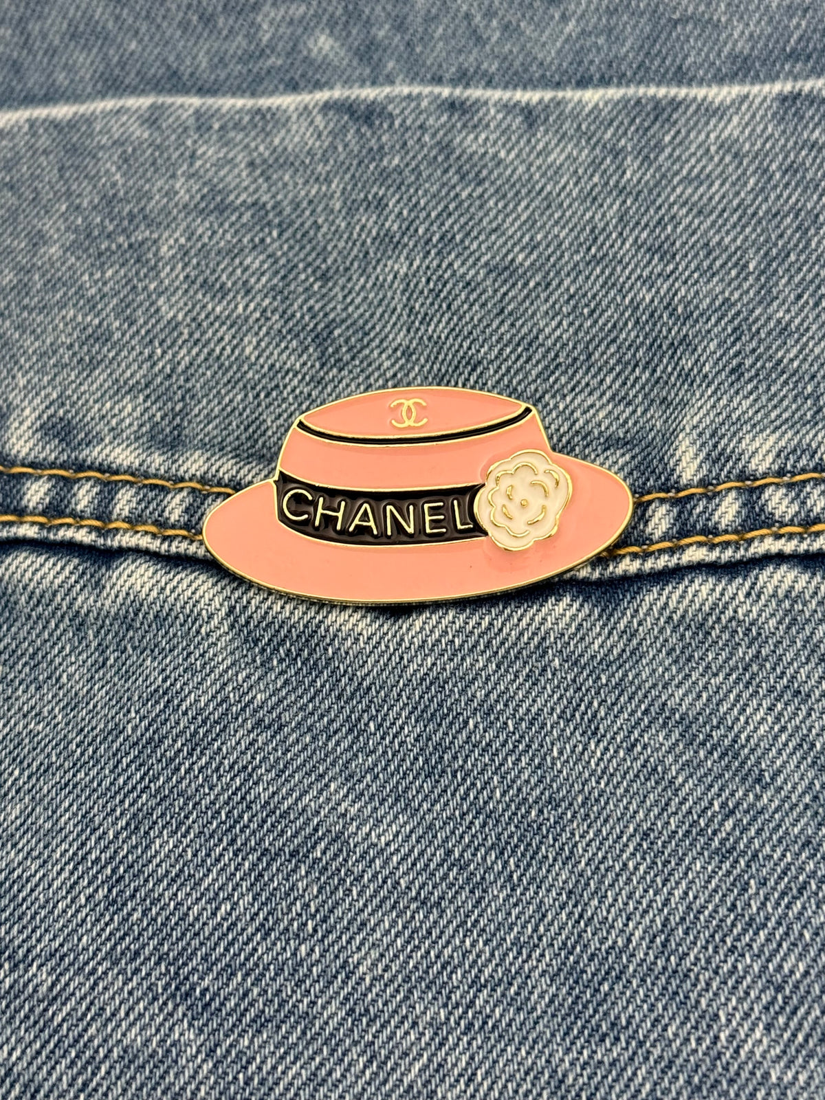 Ceci Pink Hat Brooch