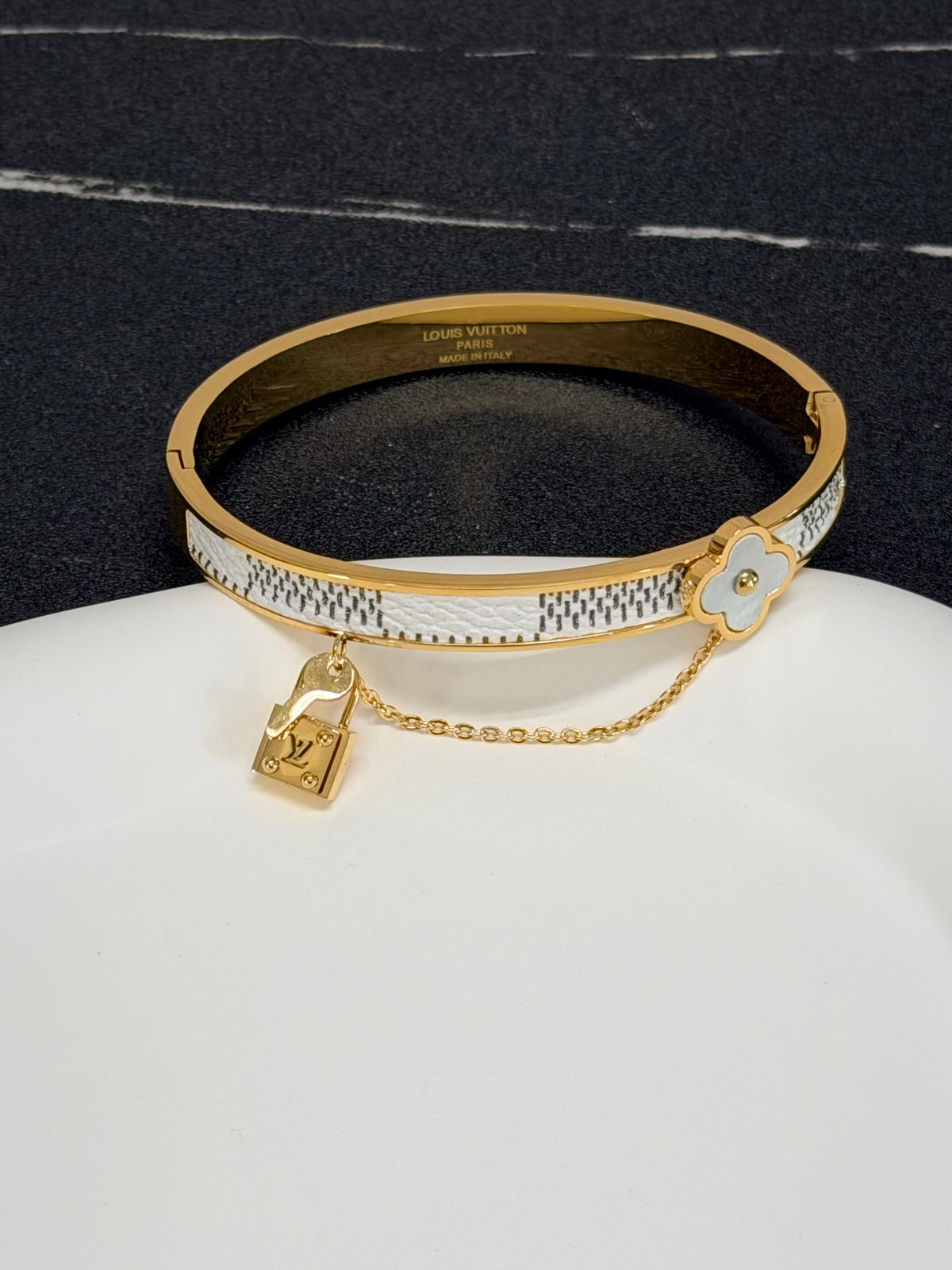 Maia White Bangle