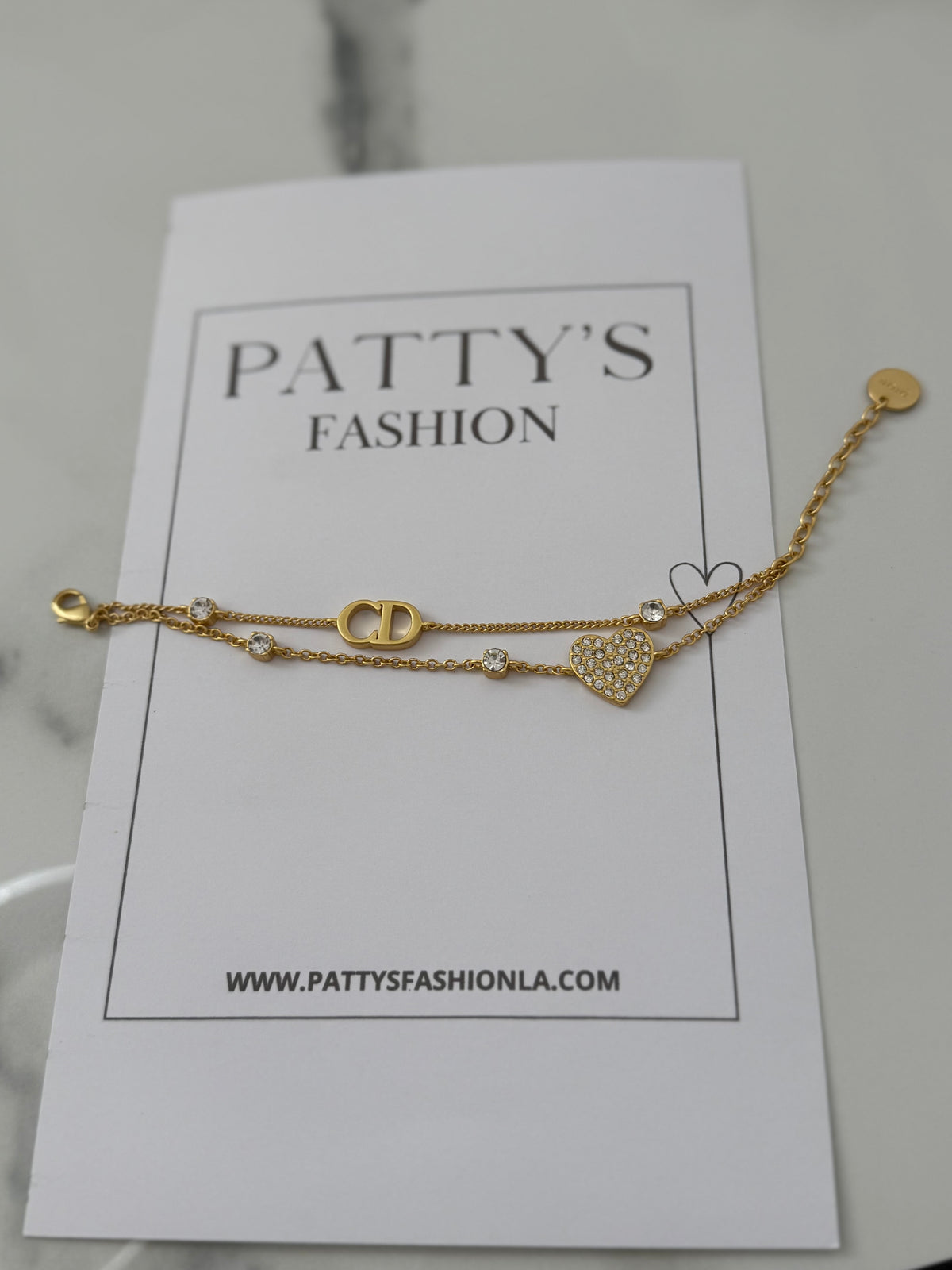 Cd Heart Bracelet
