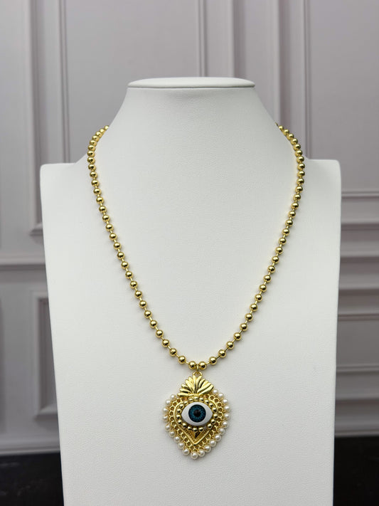 Heart Eye Necklace